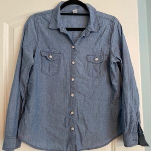 Denim Button-up Top OLD NAVY